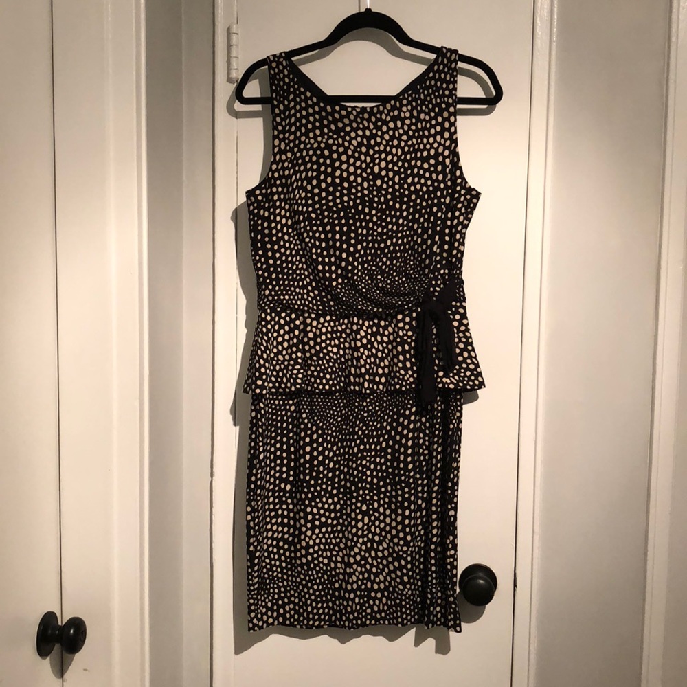 Just Taylor Peplum Spotted Dress